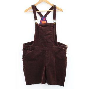 Modcloth Overalls Shorts Womens Dark Brown Customized Fall Potluck Size 1X